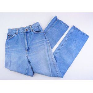 Vintage Chic 80s H.I.S Mom Jeans High Rise Straight Leg Blue 5 Pocket Size 6/7